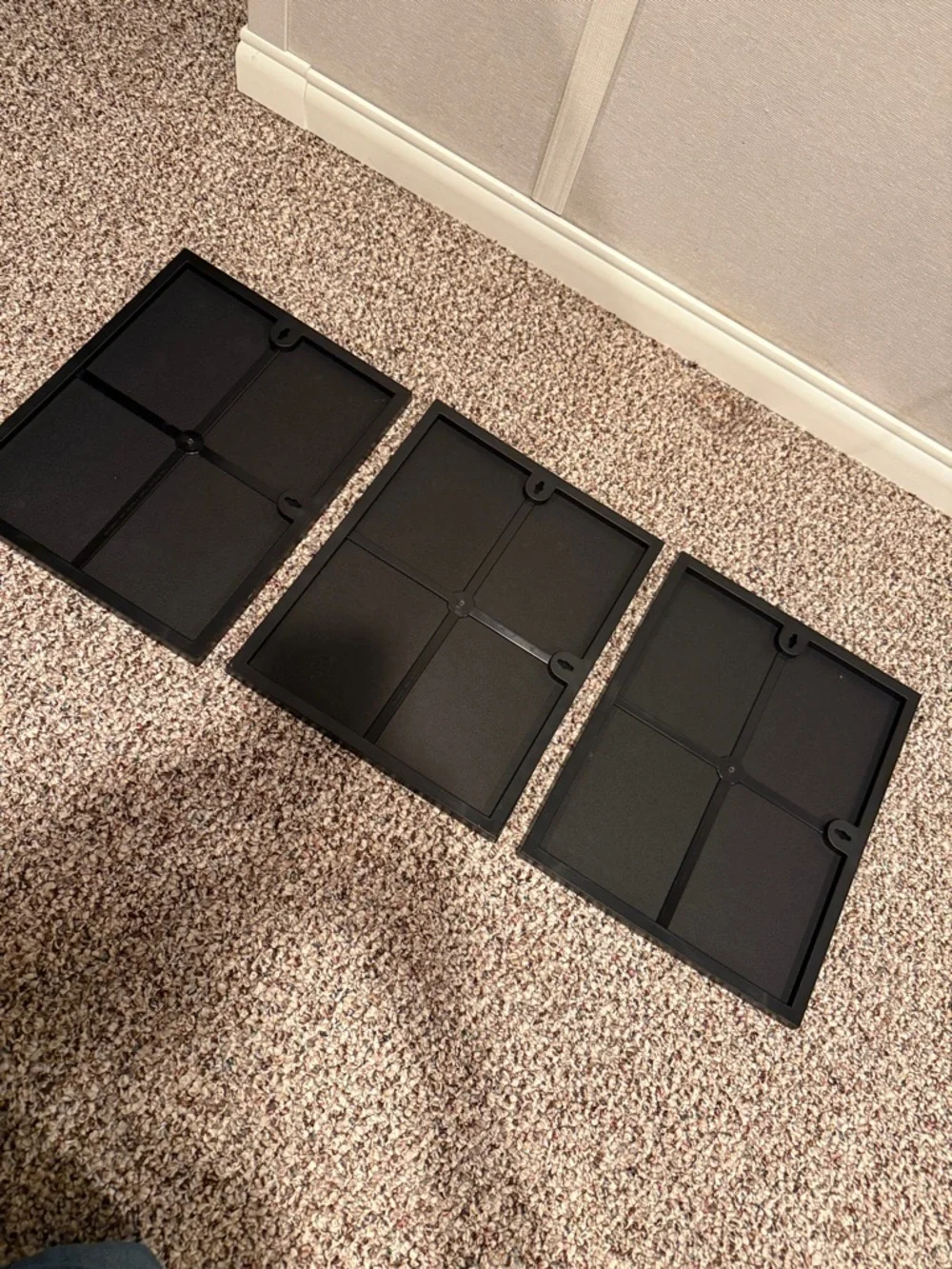 Set of 3 black picture frames 11x14